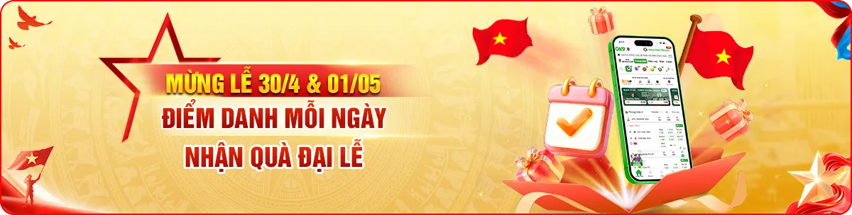 điểm danh nhận quà ngày lễ 30/4 - 1/5